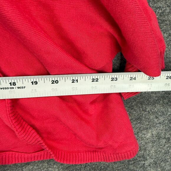 Woman Within Cardigan Women M Medium Pink Open Front 3/4 Sleeve Cotton Casual - Picture 5 of 7